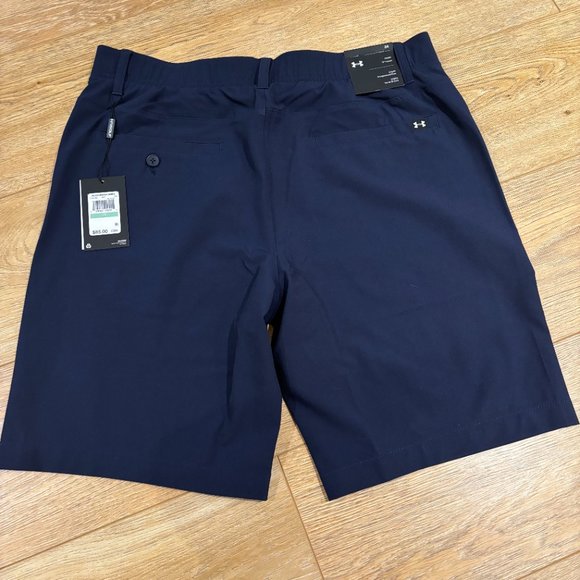 Under Armour Drive Khaki Shorts Navy Blue Size 34 - Picture 6 of 7